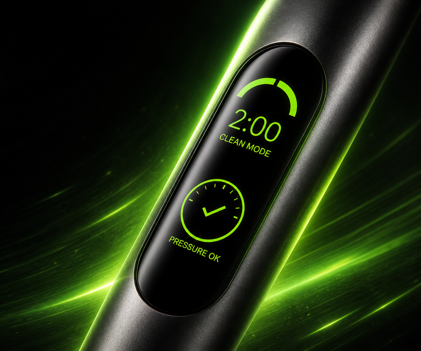 Titan smart display showing active brushing state