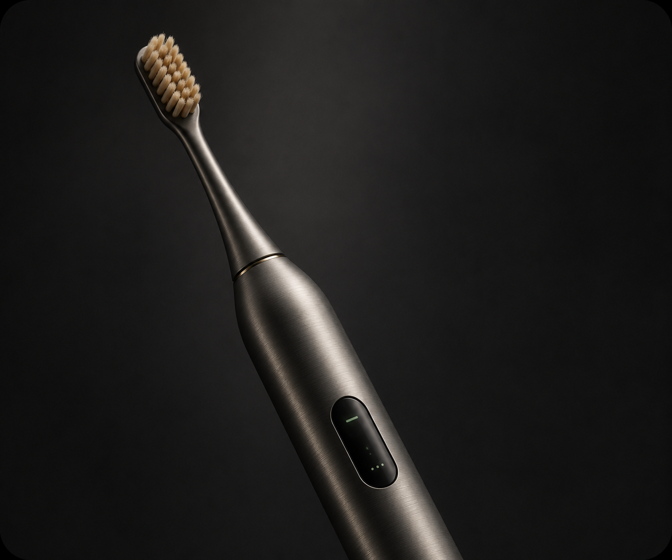 Titan electric toothbrush on a dark background